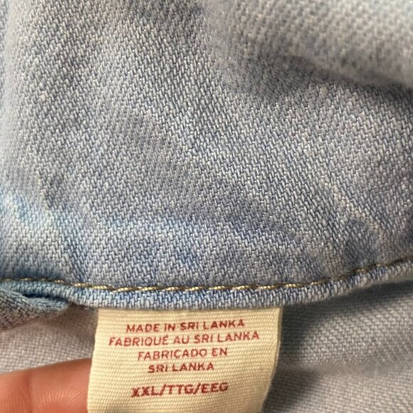 Levi's Short Sleeve Denim Romper Women's XXL Lightwash - Picture 3 of 11